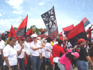 Sandinista women celebrate the Revolution