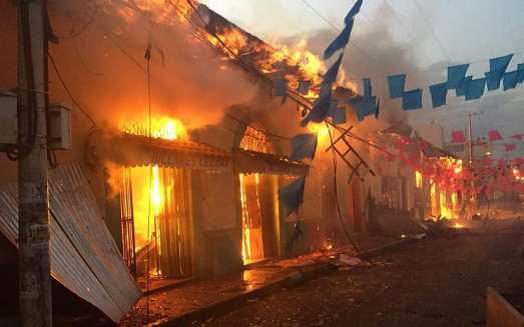 Protesters set fire to public buildings in Leon (here) and other cities