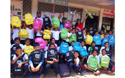 Nicaragua's children receive free backpacks at the start of the school year